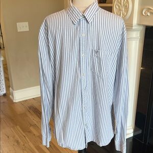American Eagle Outfitters Blue and White Striped Shirt